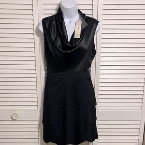 Patrizia Luca Black Cowl Neck Dress